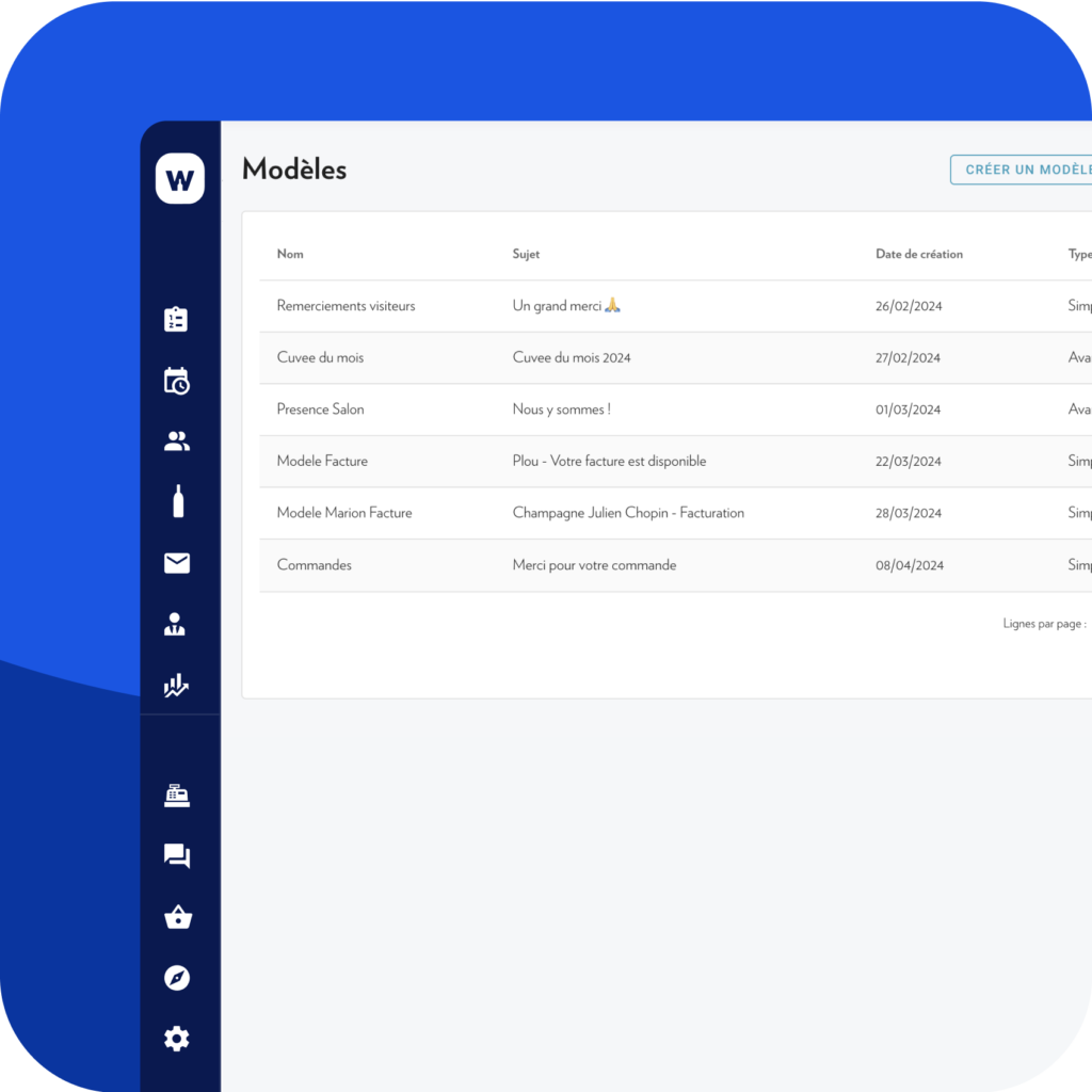illustration CRM emailing - logiciel de gestion viticole