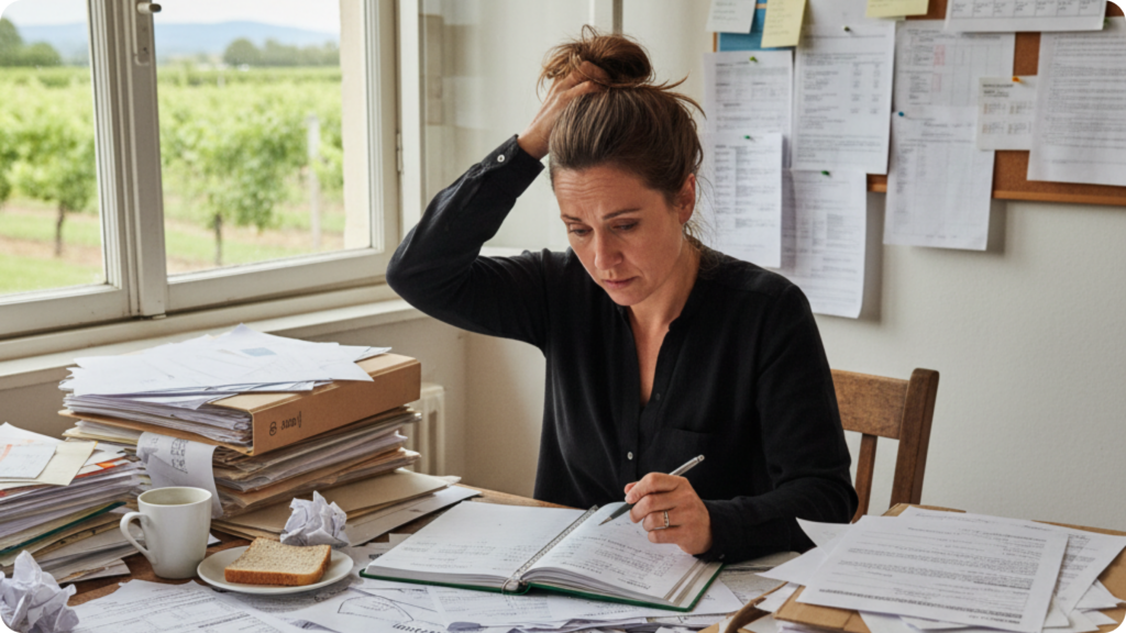 Illustration des difficultés d'une facturation manuelle par rapport à une facturation viticole avec Wineriz.