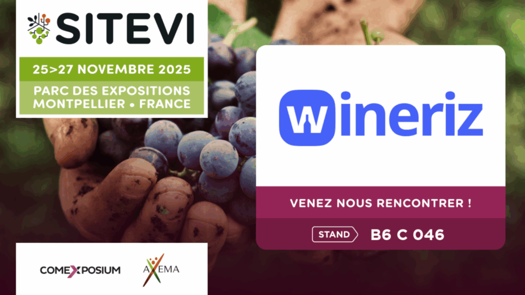 Affiche annonçant la présence de Wineriz au salon SITEVI 2025