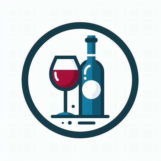 Logo bouteille et verre de vin