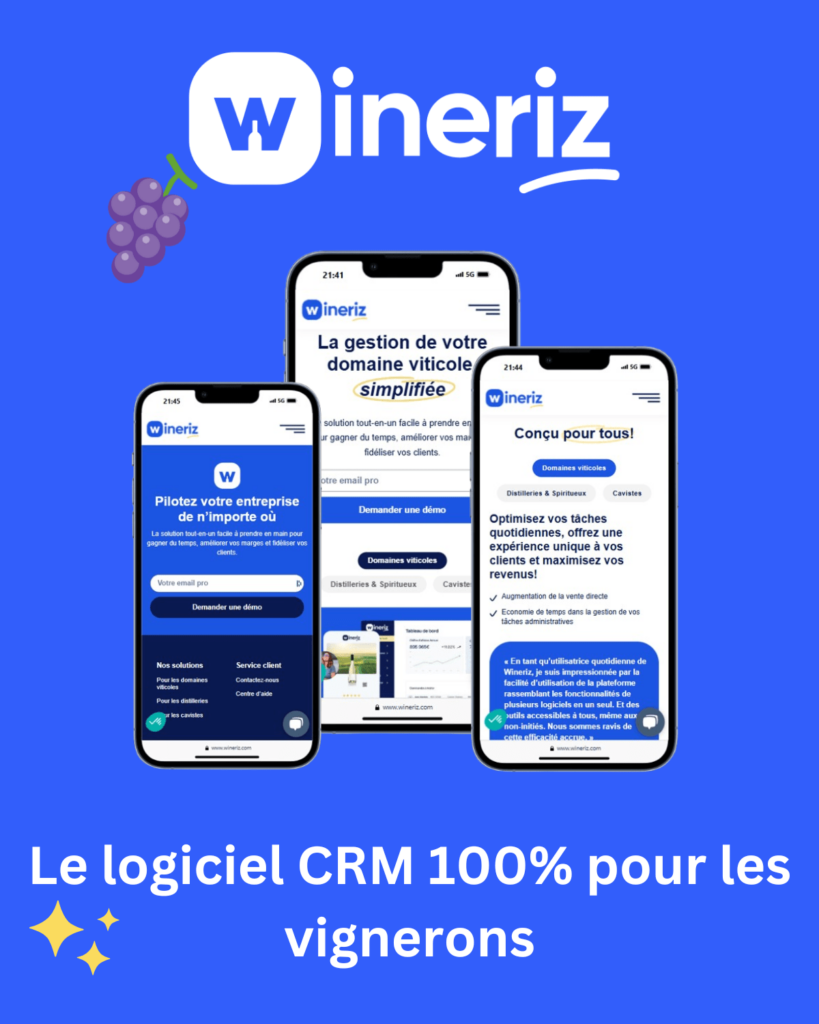 Présentation démo logiciel de gestion viticole Wineriz 2025