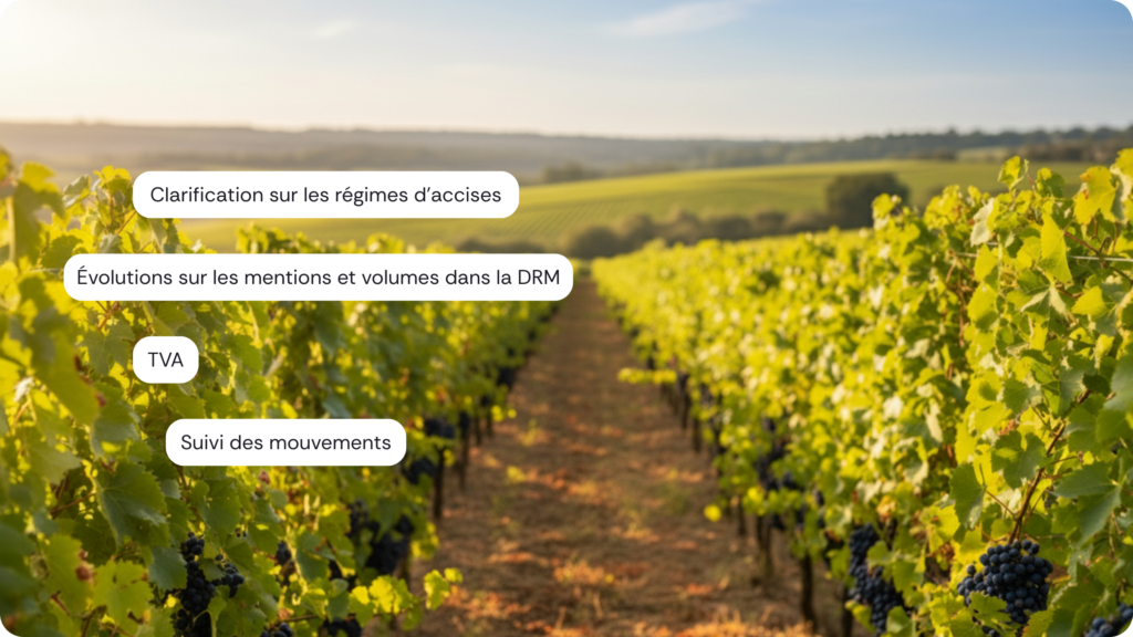 Changements fiscaux viticoles 2025 – accises, DRM et TVA