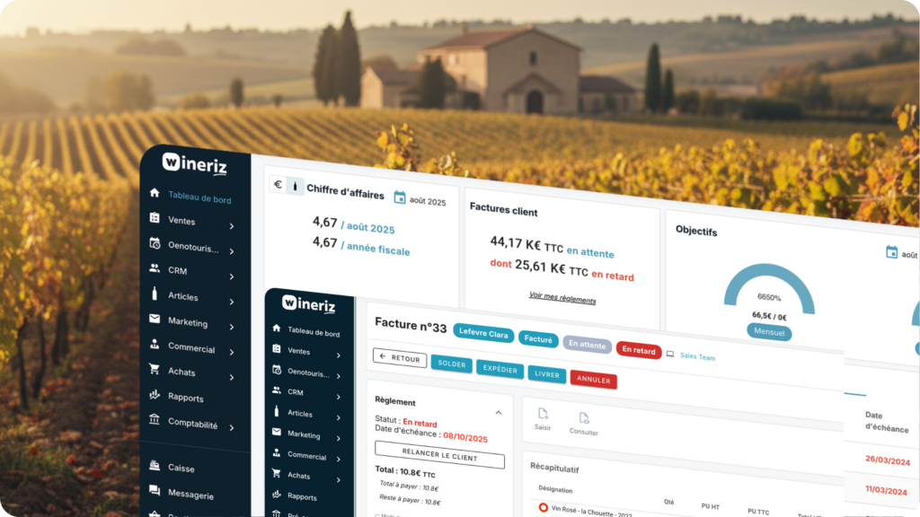 Centralisation du stock, des mouvements et de la DRM avec Wineriz