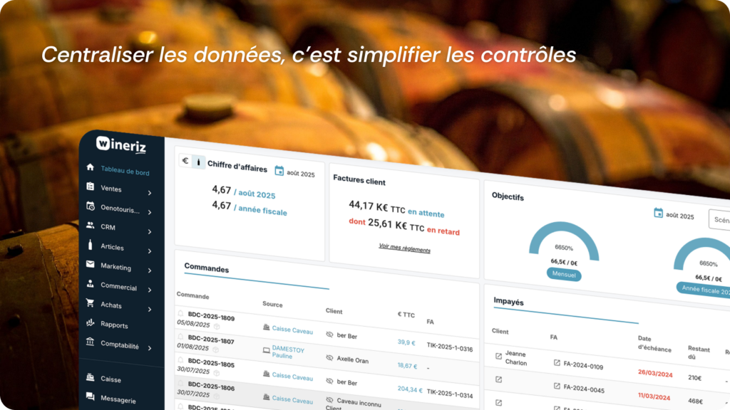 Centralisation des données viticoles avec Wineriz