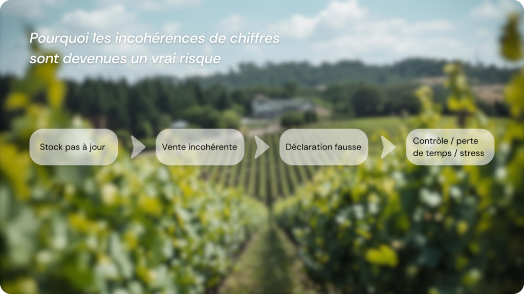 Risques liés aux incohérences entre stocks, ventes et déclarations viticoles