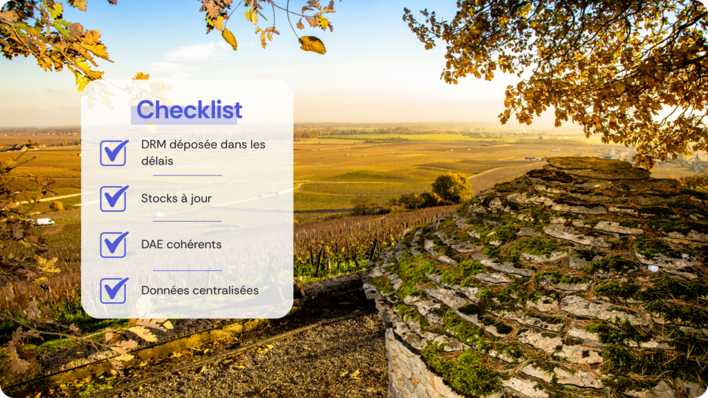 Checklist de conformité pour les déclarations douanières du vin d’un domaine viticole