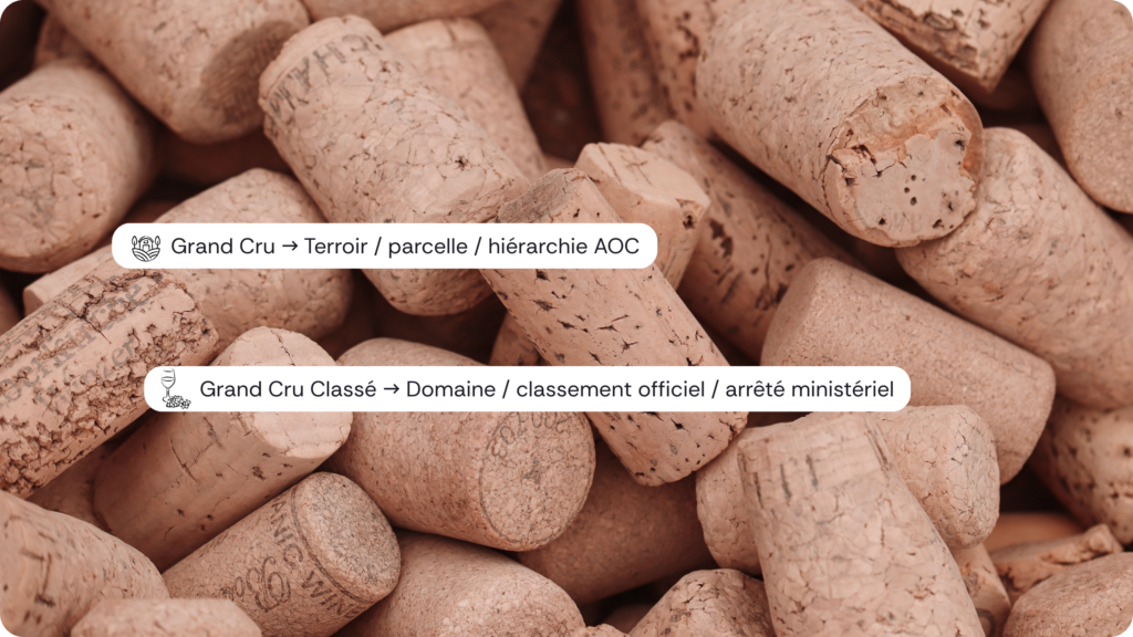 Différence entre Grand Cru et Grand Cru Classé en France