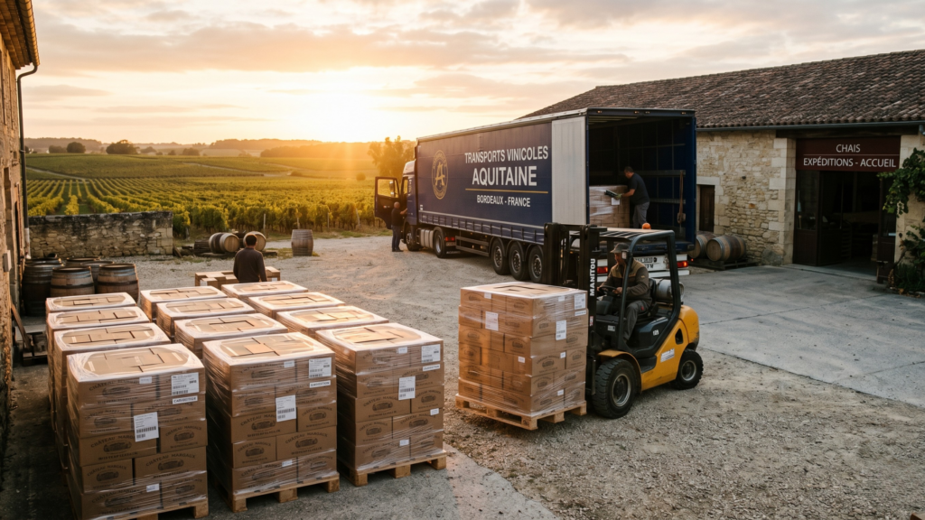 Domaine viticole préparant l'expédition d'une commande avec déclaration GAMMA2 — portail douanier viticole | Wineriz