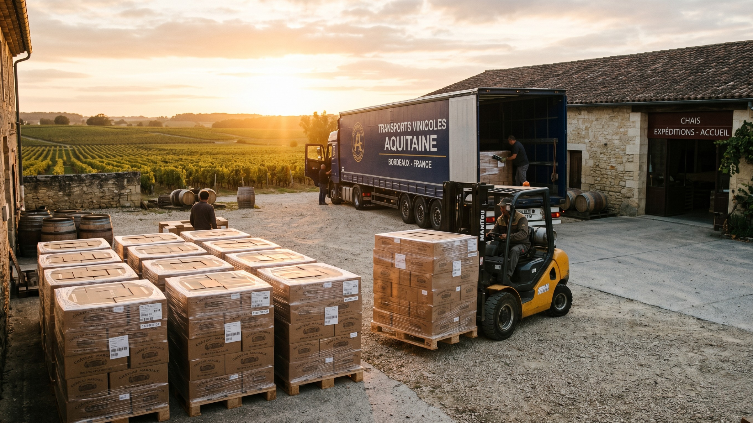 Domaine viticole préparant l'expédition d'une commande avec déclaration GAMMA2 — portail douanier viticole | Wineriz
